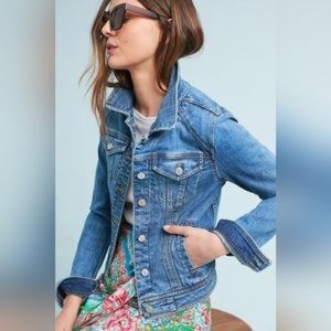 Pilcro Cropped Denim Jacket Size M